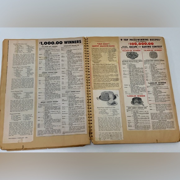 1940s/50s Antique Scrap Book Filled with Recipes Articles Advertisements - Picture 6 of 16